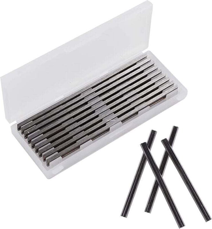 10 pezzi lame per pialla HSS da 82 mm, lame reversibili per pialla in carburo, set per pialla elettrica, lama da 82 x 5,...