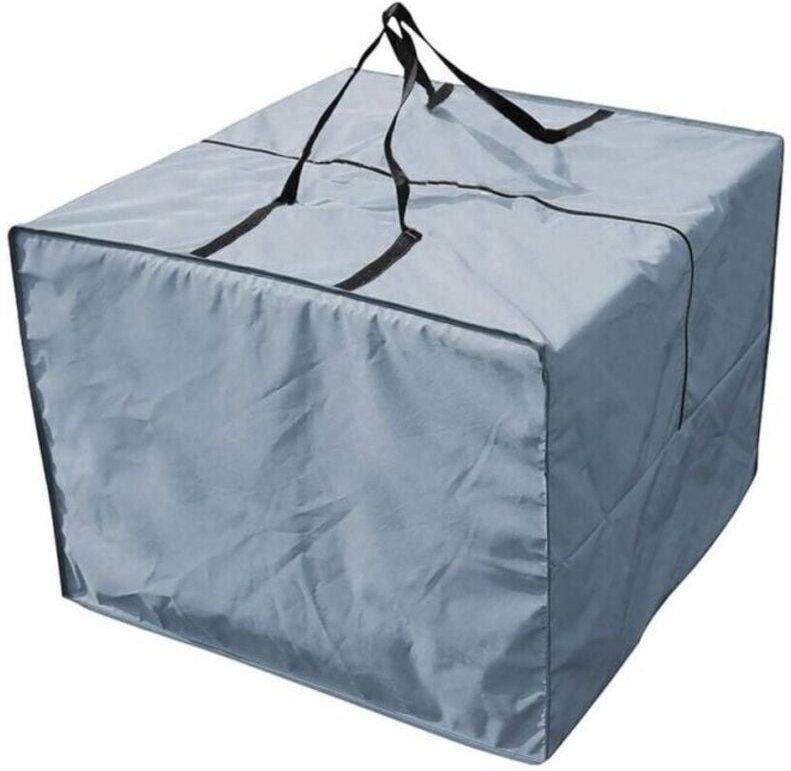 Graue Kissen-Aufbewahrungstasche 81 cm x 81 cm x 61 cm – 210D strapazierfähige Gartenkissen-Aufbewahrungstasche, Aufbewa...