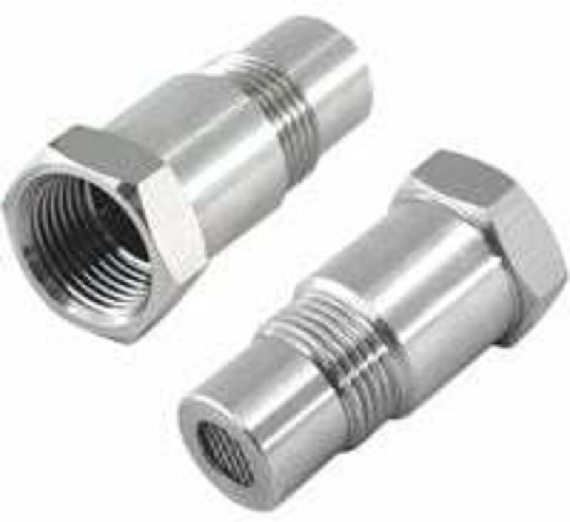 Ersandy - 2 Stück Sauerstoff-Extender-Sensor-Verlängerungsabstandshalter für Auto-Motorabgassysteme M18 x 1,5, 45 mm Lam...