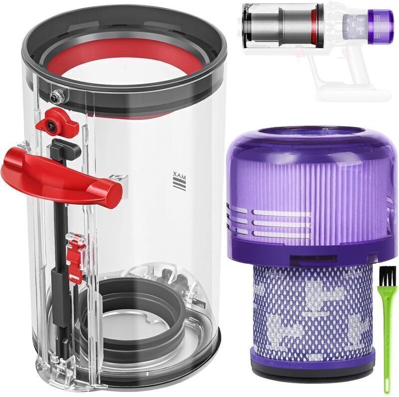Staubbehälter für Dyson V11, V15, SV14 und SV17, Staubbehälterfilter, Ersatzteile, Zubehör, Ersatzfilterbehälter für Dys...