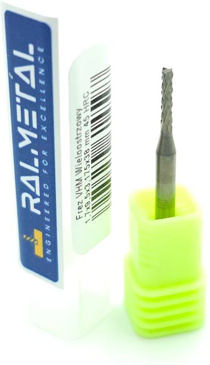 Vollhartmetall-Diamant-Mehrschneider-Fräser 1,7 x 3,175 x 38