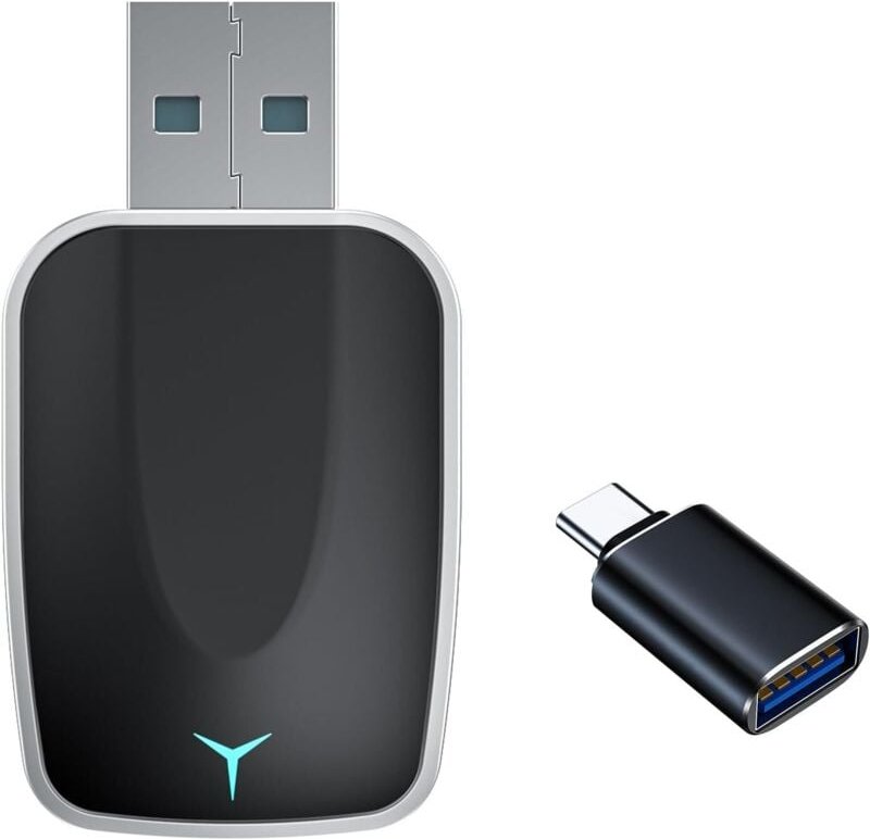 Kabelloser CarPlay- und Android Auto-Adapter 2-in-1, 2025 Plug-and-Play-Konverter für kabelgebundenen auf kabellosen Ada...