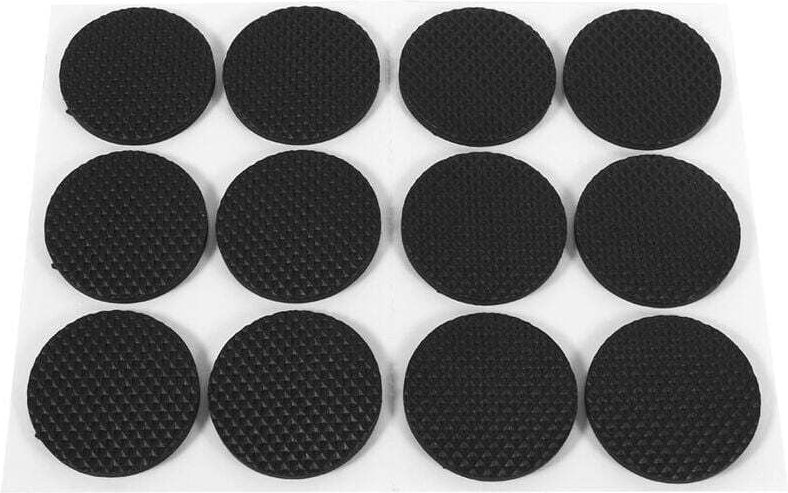 Vtizikl Tapis antidérapants en caoutchouc épais pour pieds de table et de chaise, ronds, 12 pièces