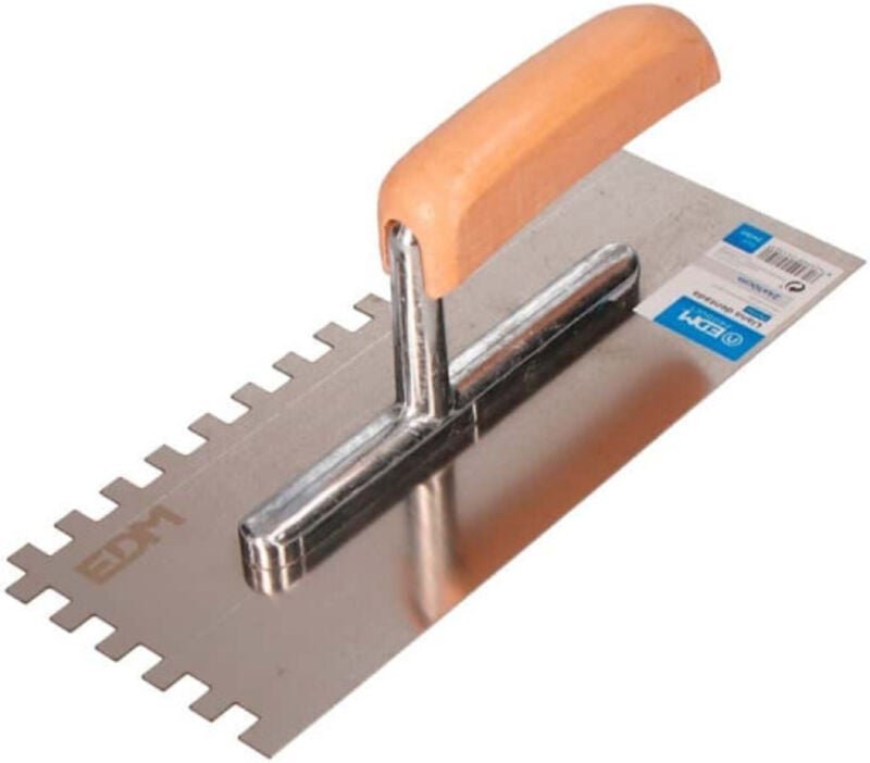 Rechteckige Zahnkelle mit Kunststoffgriff 240 x 100 mm EDM