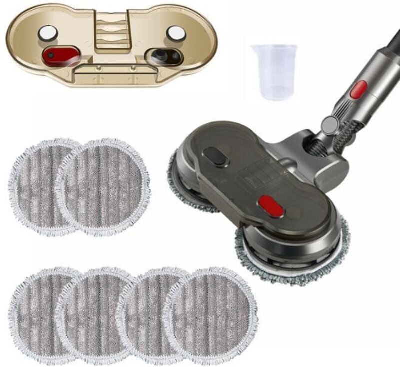 Zubehör für elektrischen Wischkopf für Dyson V7 V8 V10 V11 Staubsauger, elektrischer Wischaufsatz mit LED-Scheinwerfern,...