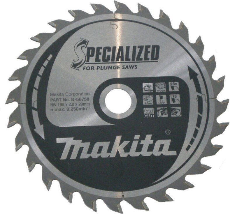 Specialized Sägeblatt 165x20x28Z - Makita
