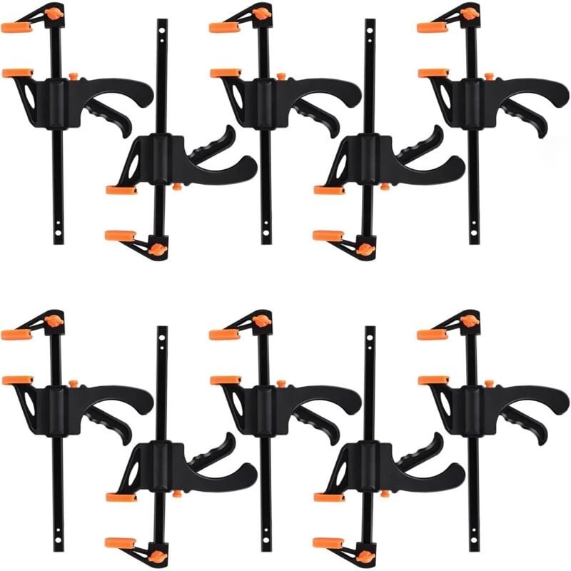 Einhand-Ratschen-Tischklemme Quick für Holz und Kunststoff, 10 Stück