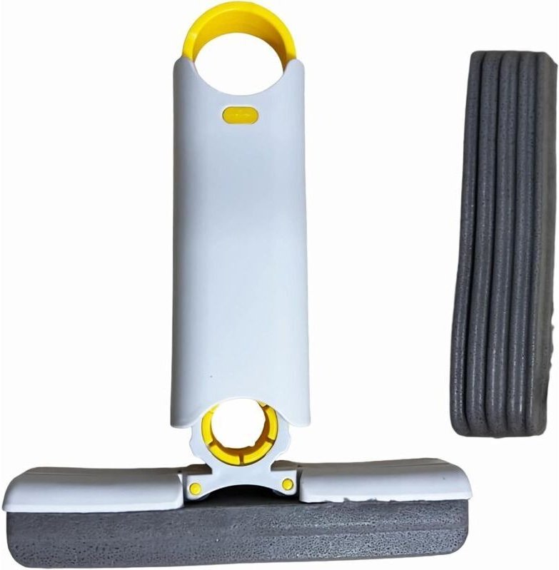 Mini-Handwischmopp mit saugfähigem Schwammkopf, auswringbar, tragbar, für die Reinigung von Büro, Küche, Bad, Fensterfli...