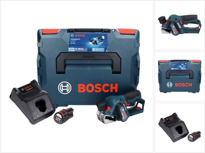 Bosch GHO 12V-20 Professional Akku Hobel 12 V Brushless + 1x Akku 3,0 Ah + Ladegerät + L-Boxx