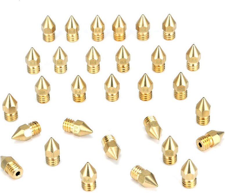 30-Teilige 3D-DruckerextruderdüSe-MK8 0,4-Mm-DüSe für 3 Anet A8 MK8 -10 -10S S4 S5 3Pro 5