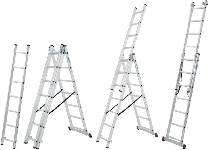 Krause CORDA Aluleiter Vielzweckleiter 4,2m Multifunktionsleiter Mehrzweckleiter