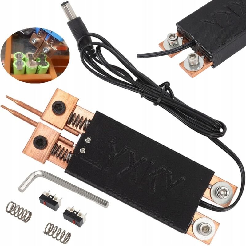 Rosfix Set Punktschweißgriff 18650 – Für Sunkko 737G+, 737DH, 709 Kupferkontakte, 800 A, DC 4–12 V Einhandbedienung, Küh...