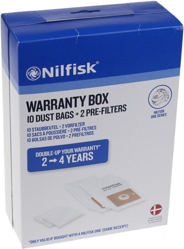 Nilfisk - staubsauger beutel neo warranty - 10 st+ 2 filters - 42000600 - 5715492162536