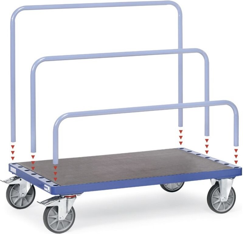 Fetra - Plattenwagen - ohne Bügel, Ladefläche 1.200 x 800 mm - 750 kg