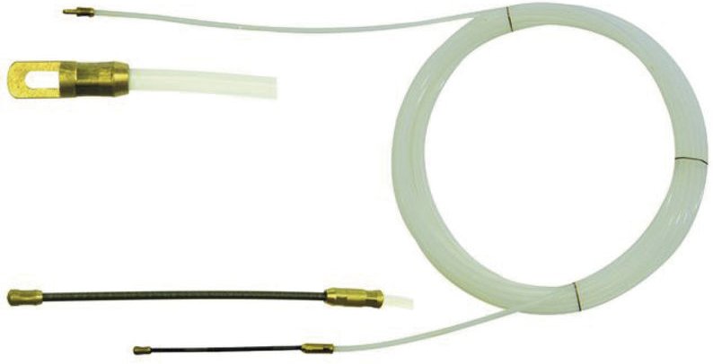 Dönges - Einziehspirale (Einziehhilfe) mit Suchfeder und Öse Länge 15 m Zugdraht Nylon