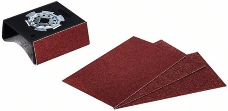 Profilschleifer Starlock auz 70 g 70 mm mit 4 Schleifblätter 70 x 125 mm - 2609256D18 - Bosch