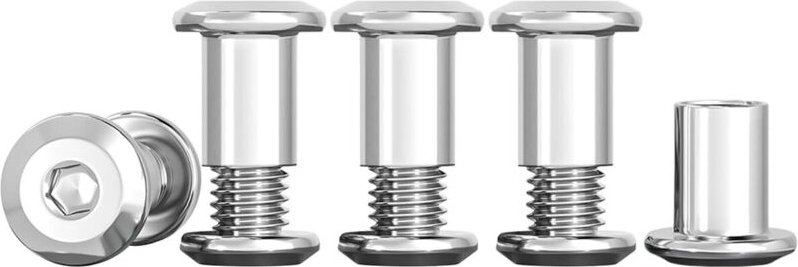 Packung mit 10 M4 x 10 mm Verbindungsschrauben - Hergestellt aus Edelstahl A2 V2A - M4 Innensechskantmutter - Für Möbel,...