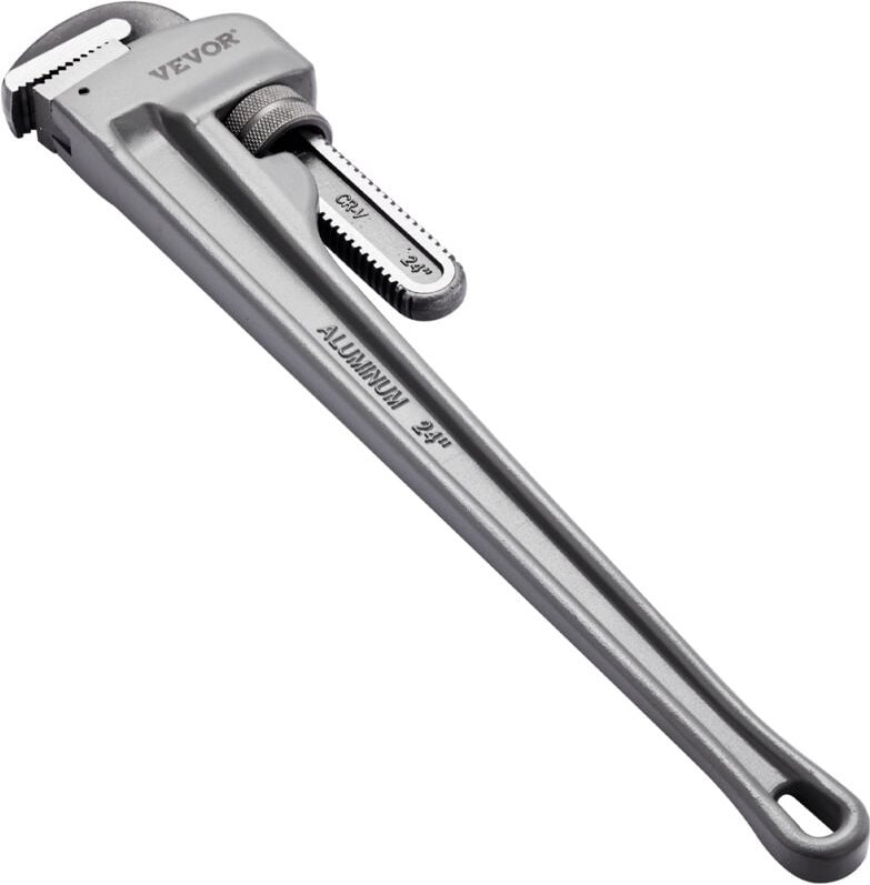 Rohrzange, 24 Zoll gerade Aluminium-Rohrzange, verstellbarer Sanitärschlüssel, mit hochfester Backe und ergonomischem Gr...