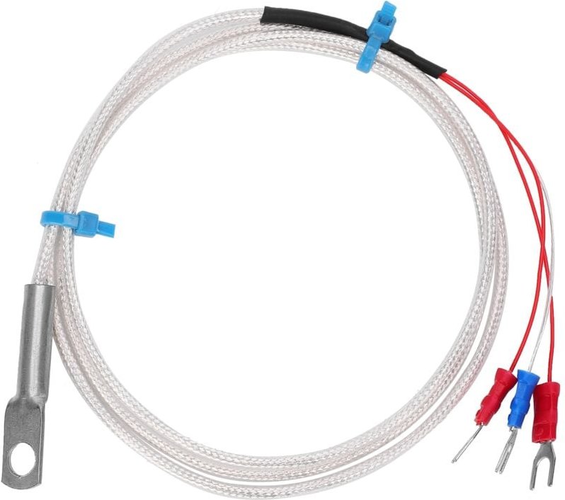 PT100 Thermistor-Temperaturfühler, hochpräzise Rundloch-Patch-Typ, Temperatur mit Glasfaser-Abschirmkabel für Kraftwerke...