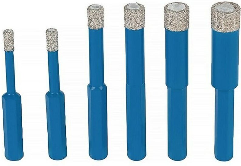 Tyrolit - Fliesenbohrset ddt hex 6-tlg.D.5,6,8,10,12,14mm Schaft hex
