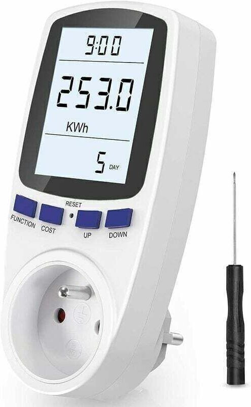 Wattmeter zum Einstecken – Energiezähler A185V 264V – LCD-Anzeige