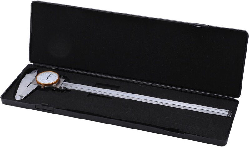 Messschieber 0-300 mm, Taschenmesswerkzeug aus Stahl mit transparentem Zifferblatt, 0,02 mm Genauigkeit, für Metallbearb...