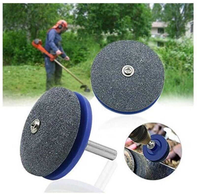 Rasenmähermesserschärfer – 2er-Pack (blau), ideal zum Schärfen stumpfer Messer, OUYLAF