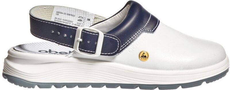 Berufsschuh Clog easy 2.0 esd weiß/blau Abeba 837622 Gr.44