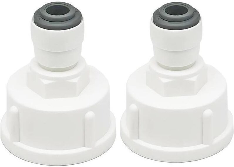 Kühlschrank-Wasserleitungsanschluss, 2 Stück, 1/4"-Schnellverbinder umgerüstet auf 3/4"-Innengewinde, doppelt abgedichte...