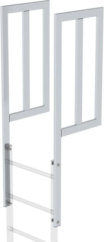 Ausstiegsholm mit Geländeransatz Aluminium blank Länge 1.600 mm - 062050 - Günzburger Steigtechnik