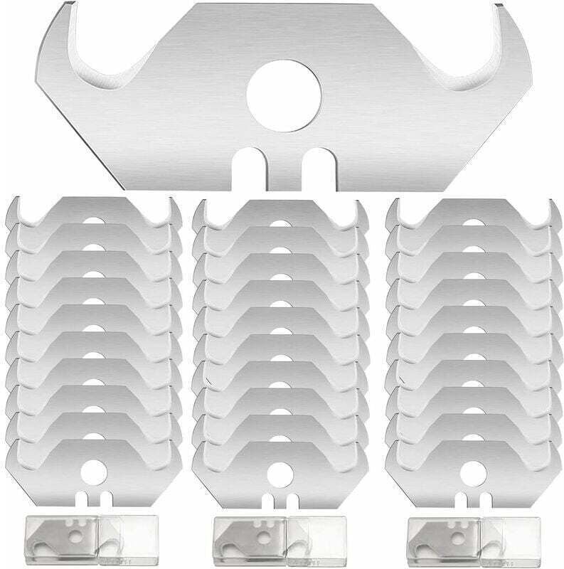 Hakenklingen, 30-teiliges Ersatzklingenset für sauberes und professionelles Schneiden aller Materialien