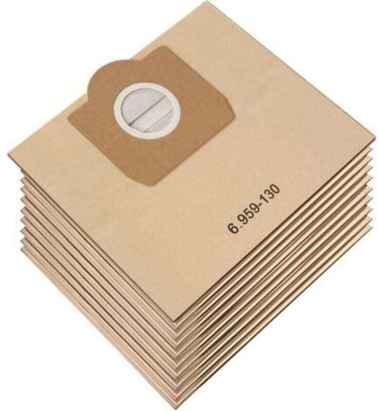 ALOVEZ 10er-Pack Staubsaugerbeutel für Kärcher 6.959-130.0 WD3 WD3P MV3 Ersatz-Papierfilterbeutel für Nass- und Trockens...