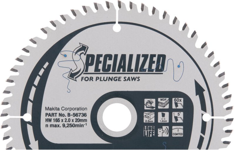 Makita Sägeblatt für Tauchsägen 165 x 20 mm • 60 Zähne