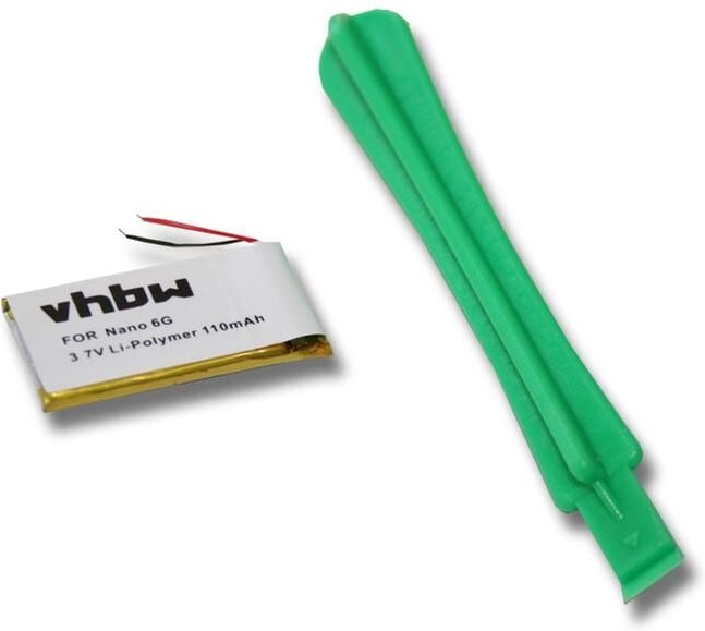 Vhbw - 1x Akku kompatibel mit Apple iPod Nano 6G, 6. Generation MP3-Player Musik Player (110 mAh, 3,7 v, Li-Polymer)