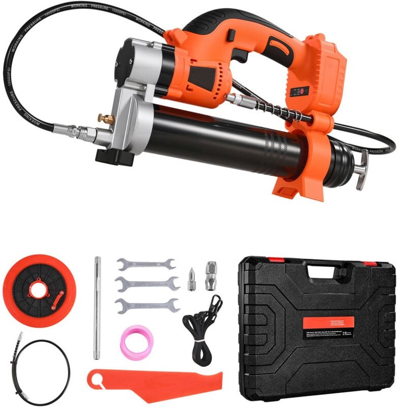 Mophorn Akku-Fettpresse mit max. 80.000 PSI Druck, Elektrowerkzeug mit LED-Licht und 35,4-Zoll-Schlauch,20-V-Akkubetrieb...