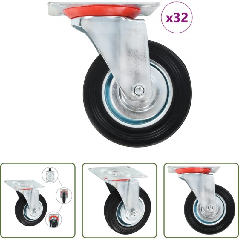 Lenkrolle 100 mm - 32 Stk. Lenkrollen 100 mm