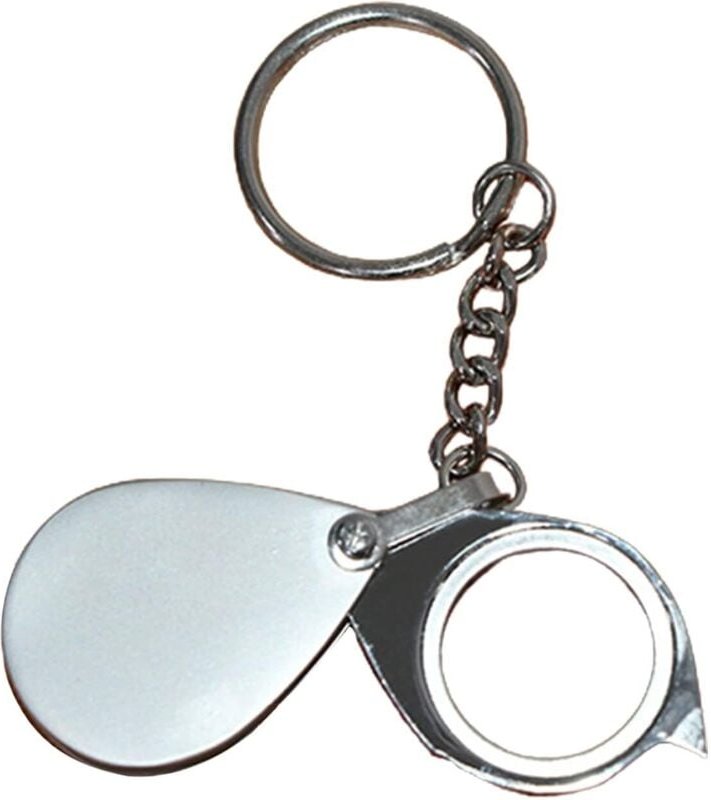 Kleine, faltbare Taschenlupe mit 20-facher Vergrößerung und Schlüsselanhänger zum Lesen, für wissenschaftliche Zwecke un...