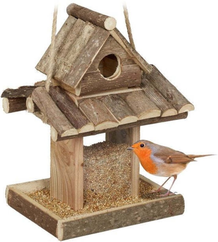 Hanging bird feeder house