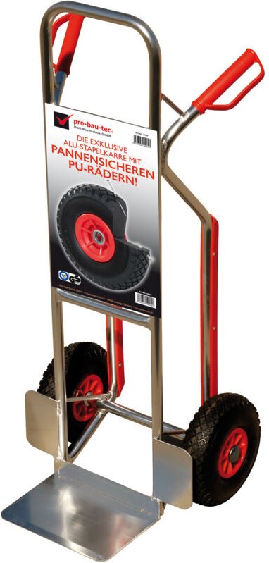 Pro-bau-tec - Profi-Bau Stapelkarre Aluminium 150 kg PU-Räder Sackkarren