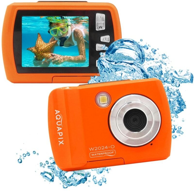 Easypix - Aquapix W2024 Splash Orange Kamera de Digital Stills de 16 Mill. Pixel Wasserdicht Orange