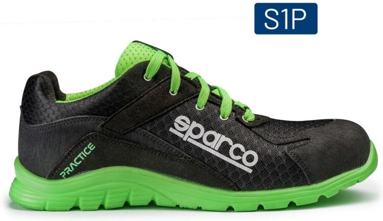 Sicherheitsschuh S24 Sparco Pratice - Schwarz Grün - Größe 42 - 07517