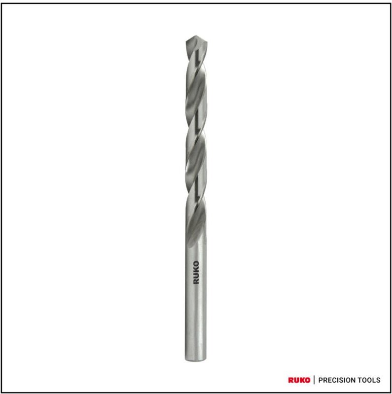 RUKO Spiralbohrer DIN 338 Typ N HSS geschliffen, mit Kreuzanschliff Ø 6,0 x 93 x 57 mm 10 Stk