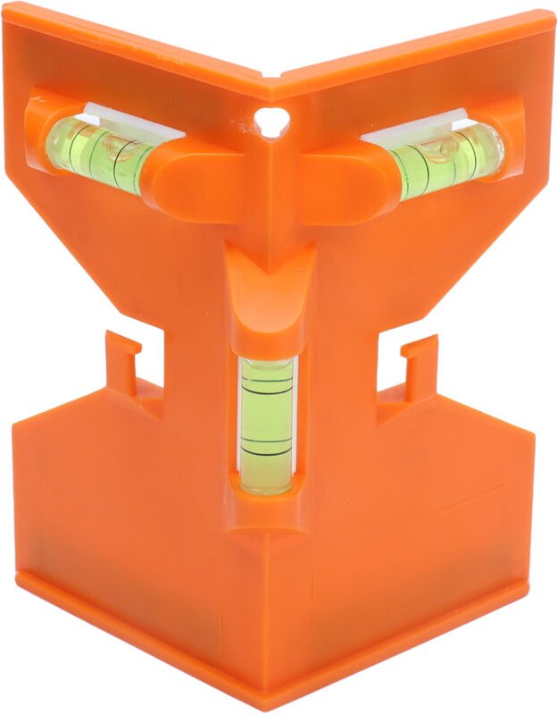 Cryfokt Nivellierwerkzeug für Holzpfosten, magnetische ABS-Pfostenwasserwaage mit 90°-Winkel zur Rohrausrichtung.