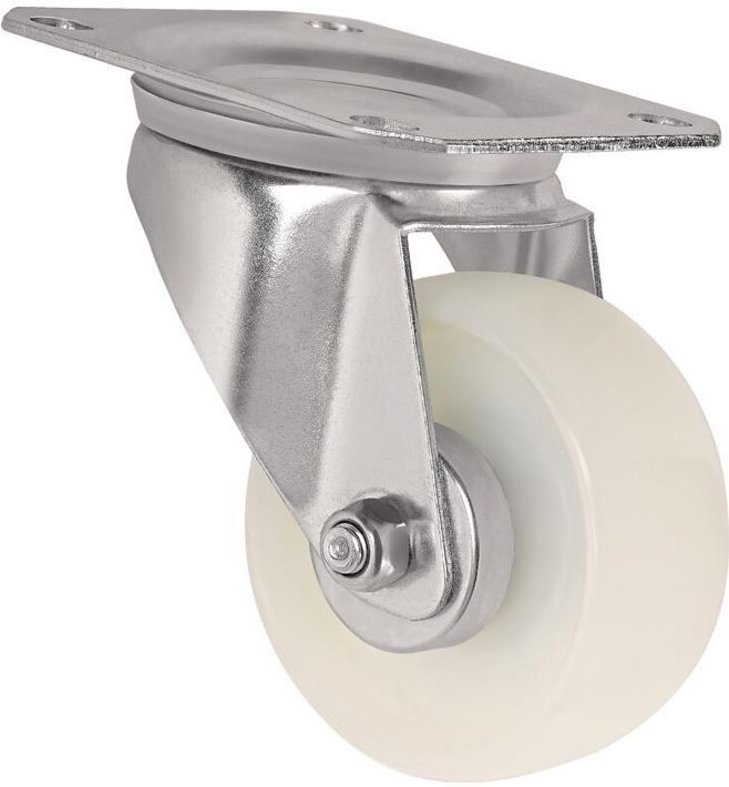 Lenkrolle Rad-Ø 200 mm Tragfähigkeit 350 kg Polyamid Platte L135xB110 mm