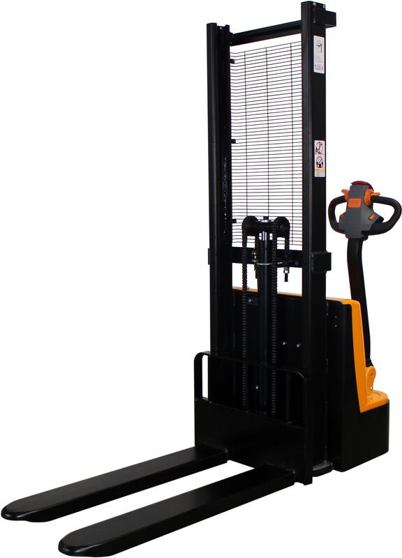 qteck Elektrischer Hochhubwagen HME-Serie 24V PU/Tandem 1150mm Gabellänge 90-1600mm Hubhöhe mit 1000kg Hubkraft