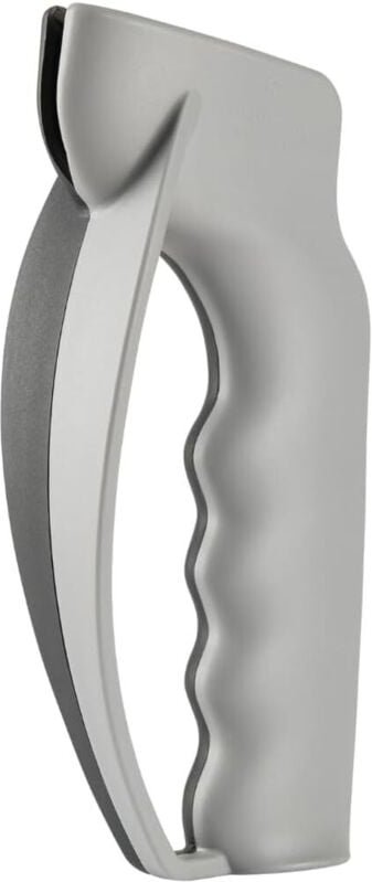 Messerschärfer, Messerschärfer, robuster Kunststoffgriff, zweifarbig, Schwarz/Grau