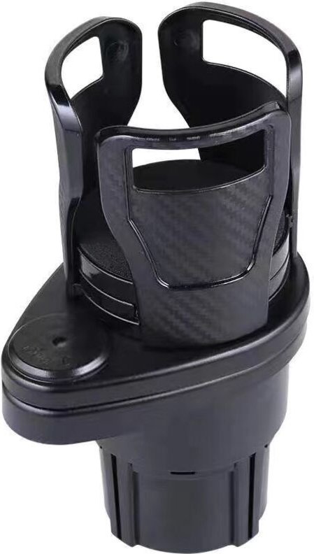 2-in-1-Getränkehalter fürs Auto, verstellbare Autohalterung, 360°-Drehung, passend für die meisten Autos – Schwarz