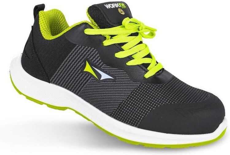 WORKFIT Sicherheitsschuh „Race“ (S3S SR-Schutz) mit verstärkter Zehenkappe – Größe 43, gelb