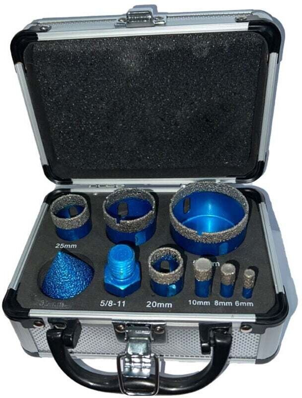 Diamant-Fliesenbohrer – 6/8/10/20/25/35/50 – Diamant-Lochsäge – Ein Adapter für Porzellan, Fliesen, Granit, Marmor, Troc...