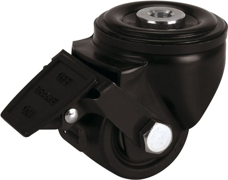 Dörner + Helmer Lenkrolle mit Feststeller ø 50mm - Möbelrolle belastbar bis 300kg, schwarz